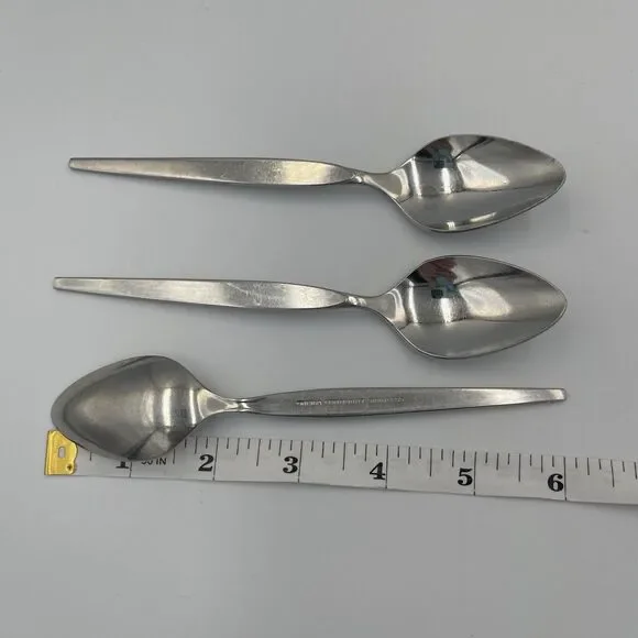 Oneida Community Stainless Flatware Older SATINIQUE QTY 3 Teaspoons Replacement - Picture 1 of 6